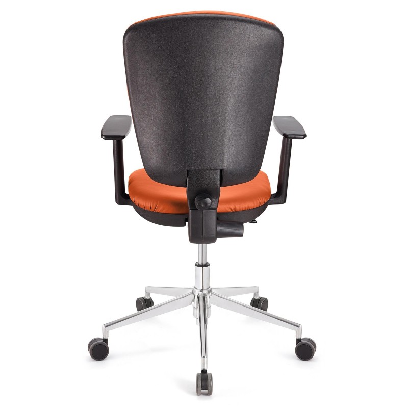 Silla de oficina CALIPSO PRO PIEL, respaldo y brazos ajustables, en negra