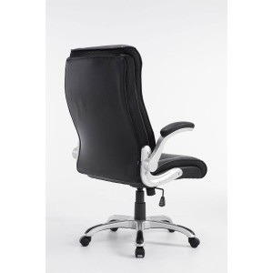 Sillón de oficina CRISTIANO, Gran Acolchado, Mecanismo Basculante, Uso diario 8h, En Negro