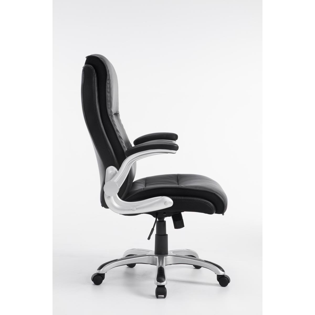 Sillón de oficina CRISTIANO, Gran Acolchado, Mecanismo Basculante, Uso diario 8h, En Negro