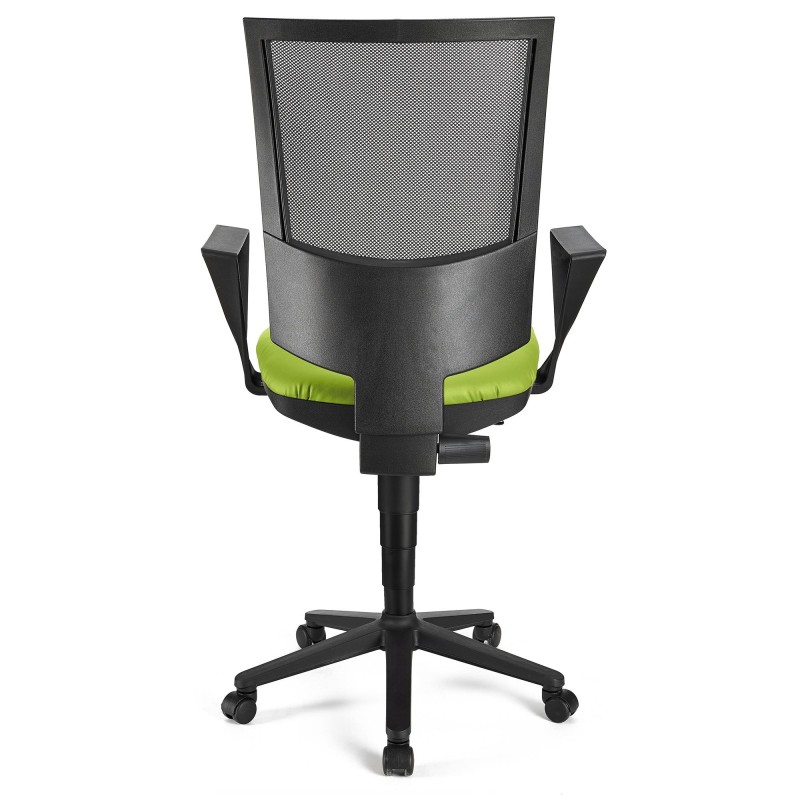 Silla de oficina PANDORA PIEL, respaldo ajustable, color negro