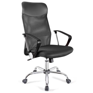 Silla de Oficina ASPEN XL, Malla Transpirable, Asiento acolchado, Hasta 150 Kg, Color Rojo