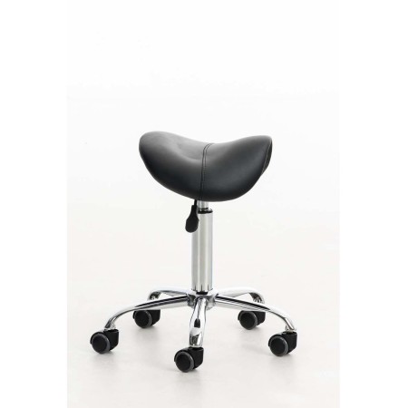 Taburete de trabajo RESO, en Piel, color Negro