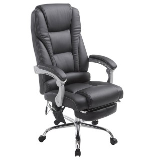 Sillón de Oficina COMODITY MASAJE PIEL, función mansaje, en piel negra
