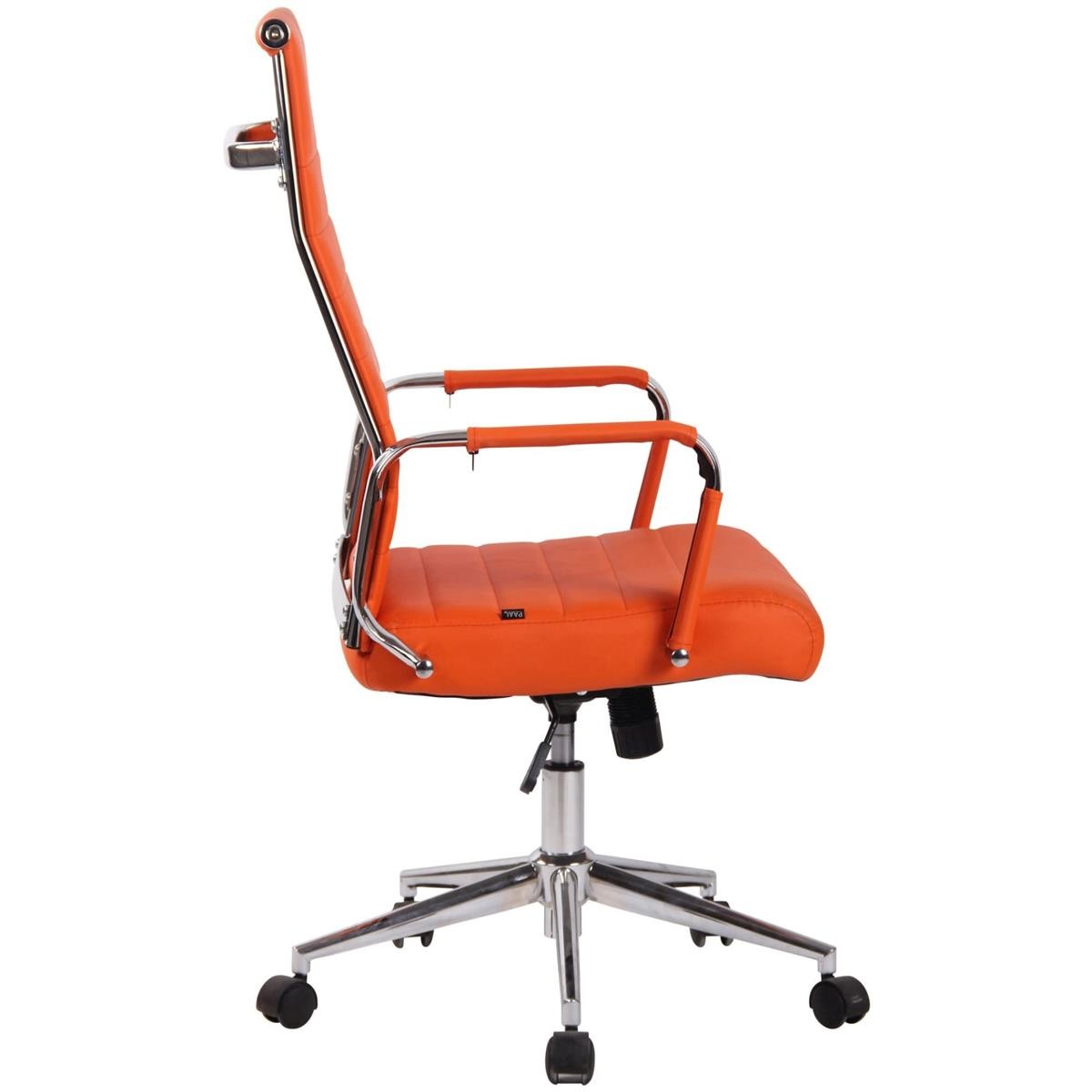 Silla de Oficina KOLMU, Base Metálica, Diseño con Elegantes Costuras, En Piel Negra