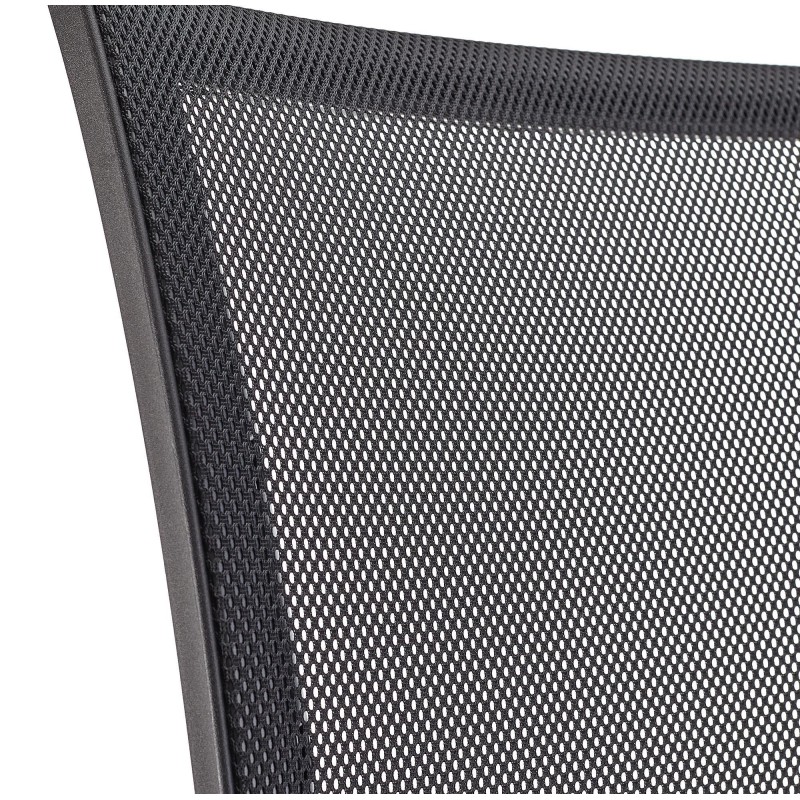 Silla de oficina PANDORA PLUS PIEL, gran acolchado, respaldo en malla, color negro