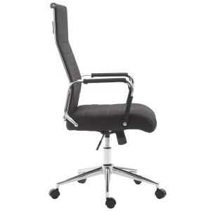 Silla de Oficina KOLMU TELA, base de metal, en negro