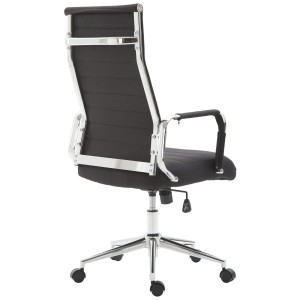 Silla de Oficina KOLMU TELA, base de metal, en negro