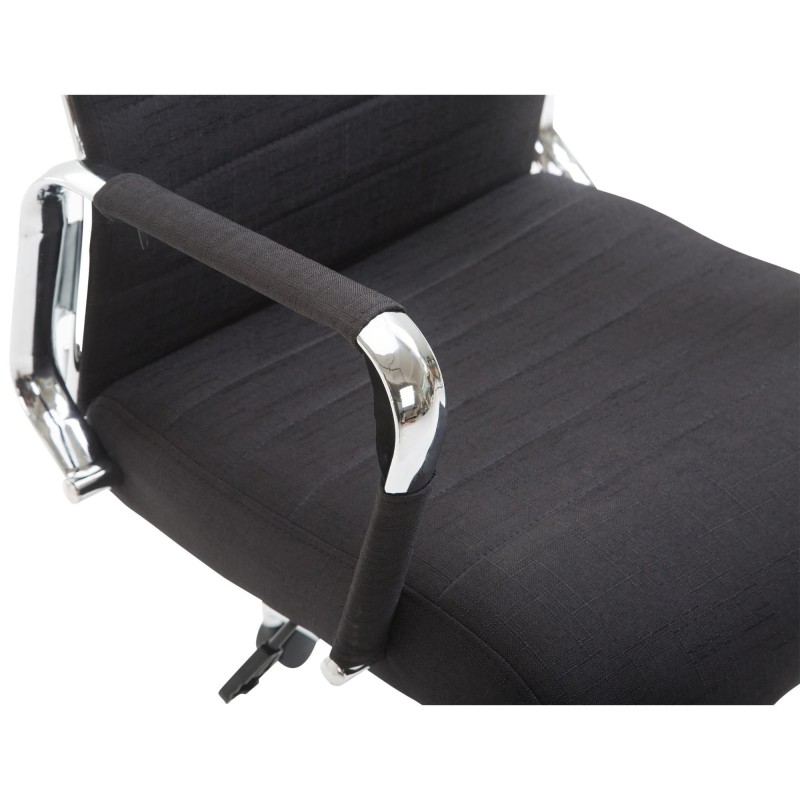 Silla de Oficina KOLMU TELA, base de metal, en negro