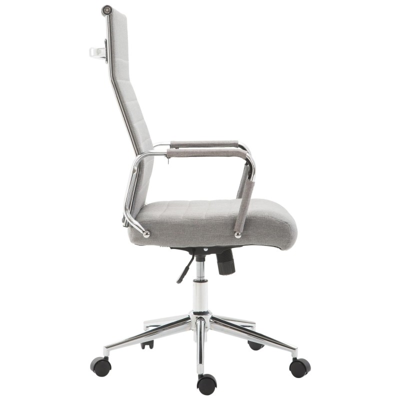 Silla de Oficina KOLMU TELA, base de metal, en negro
