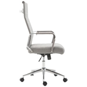Silla de Oficina KOLMU TELA, base de metal, en negro