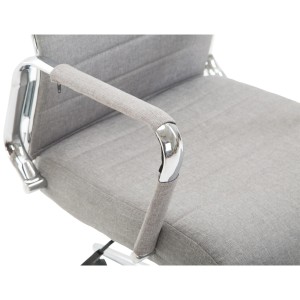Silla de Oficina KOLMU TELA, base de metal, en negro