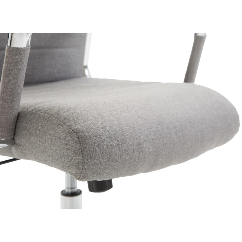 Silla de Oficina KOLMU TELA, base de metal, en negro