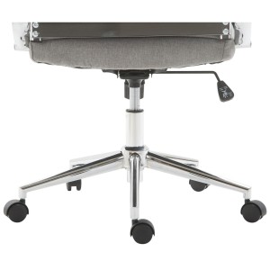 Silla de Oficina KOLMU TELA, base de metal, en negro