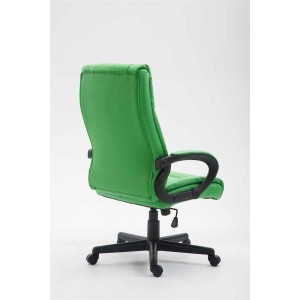 Sillón de oficina NINA PIEL, gran acolchado, en piel negro