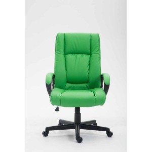 Sillón de oficina NINA PIEL, gran acolchado, en piel negro