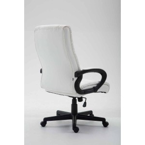 Sillón de oficina NINA PIEL, gran acolchado, en piel negro