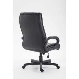 Sillón de oficina NINA PIEL, gran acolchado, en piel negro 2