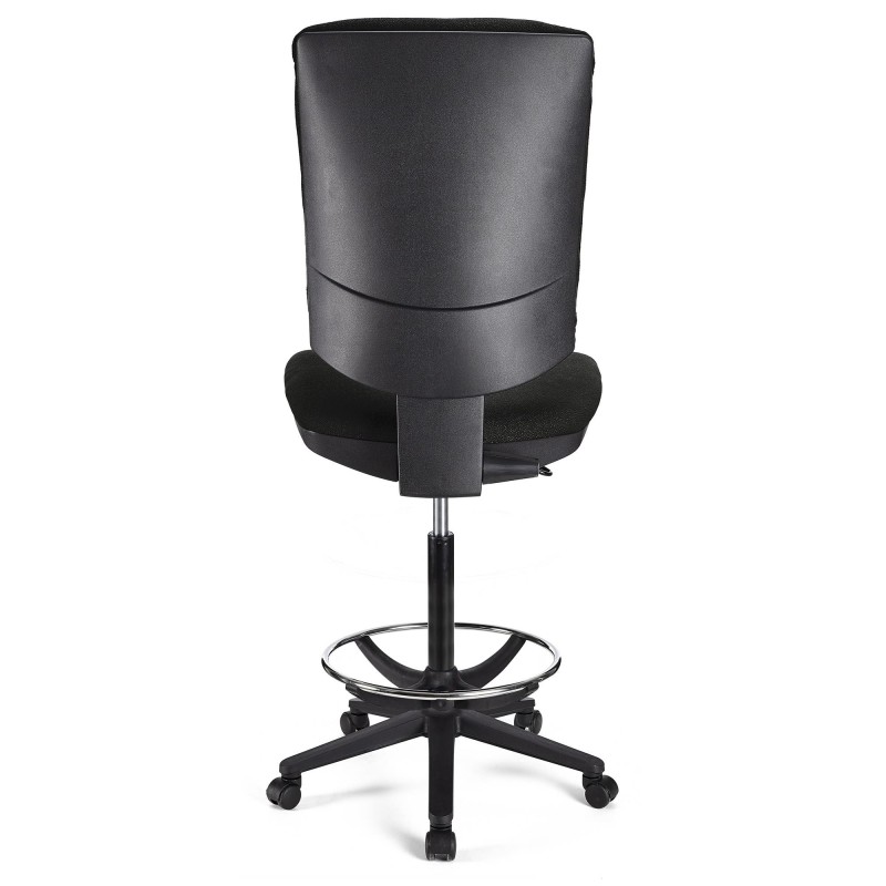 Taburete de oficina ATLAS SIN BRAZOS en tela color negro