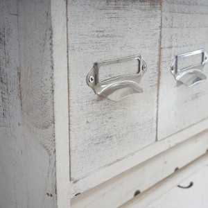 Perchero de madera RITA, diseño vintage, color blanco