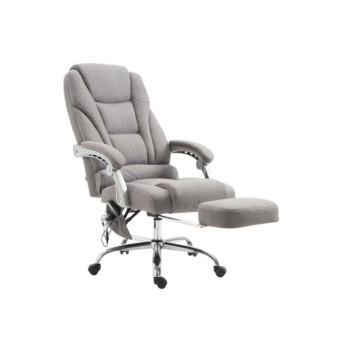 Sillón de Oficina COMODITY MASAJE TELA, Reposapiés Extensible, Función Masaje, en color Negro