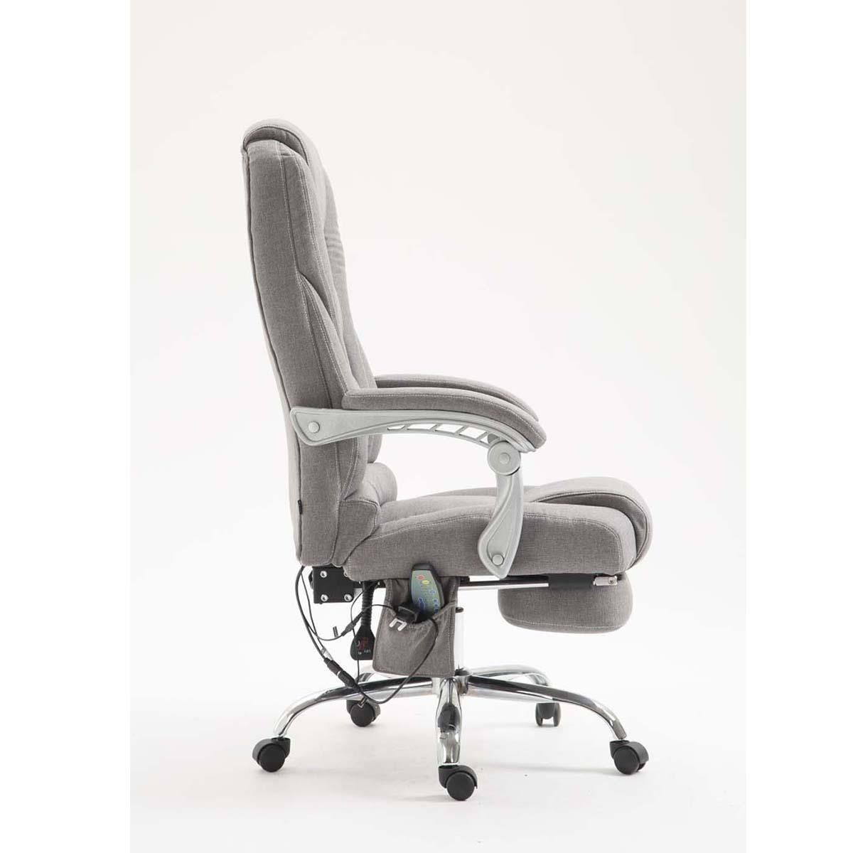 Sillón de Oficina COMODITY MASAJE TELA, Reposapiés Extensible, Función Masaje, en color Negro