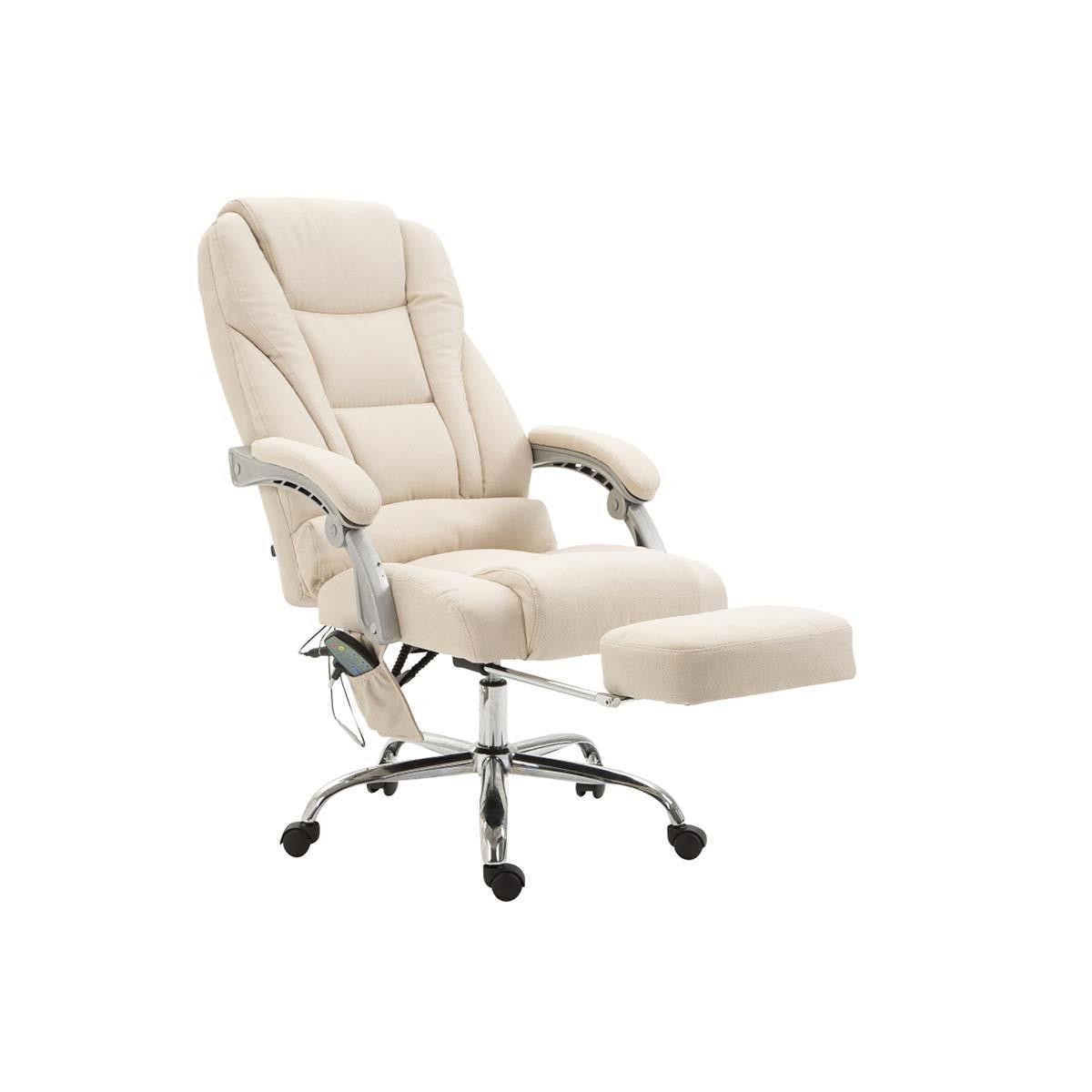 Sillón de Oficina COMODITY MASAJE TELA, Reposapiés Extensible, Función Masaje, en color Negro