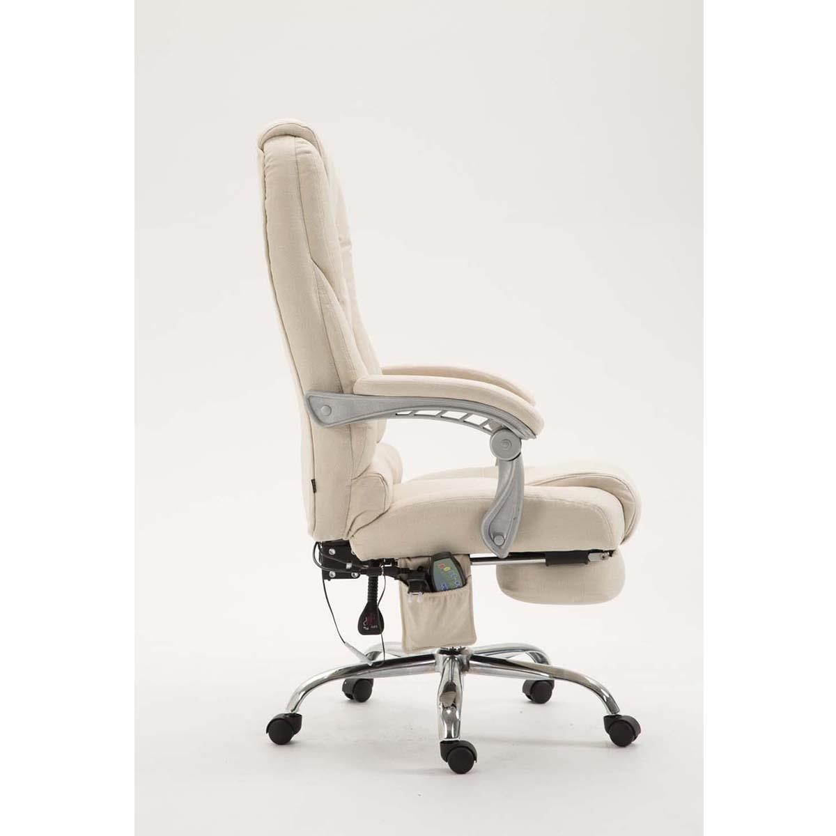 Sillón de Oficina COMODITY MASAJE TELA, Reposapiés Extensible, Función Masaje, en color Negro