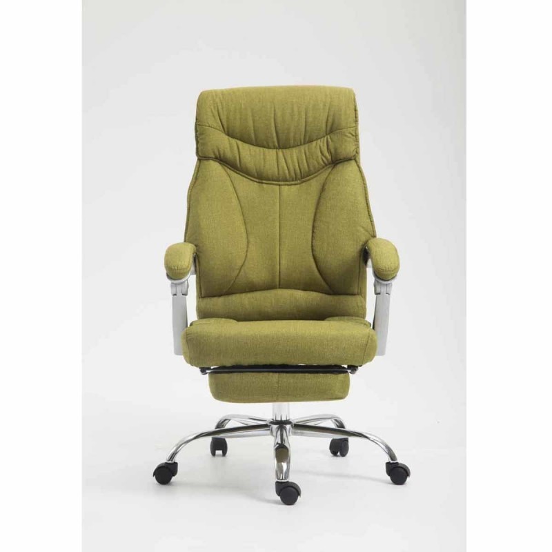 Sillón de Oficina OREGON TELA, Reposapiés Extensible, Gran Acolchado, en Negro