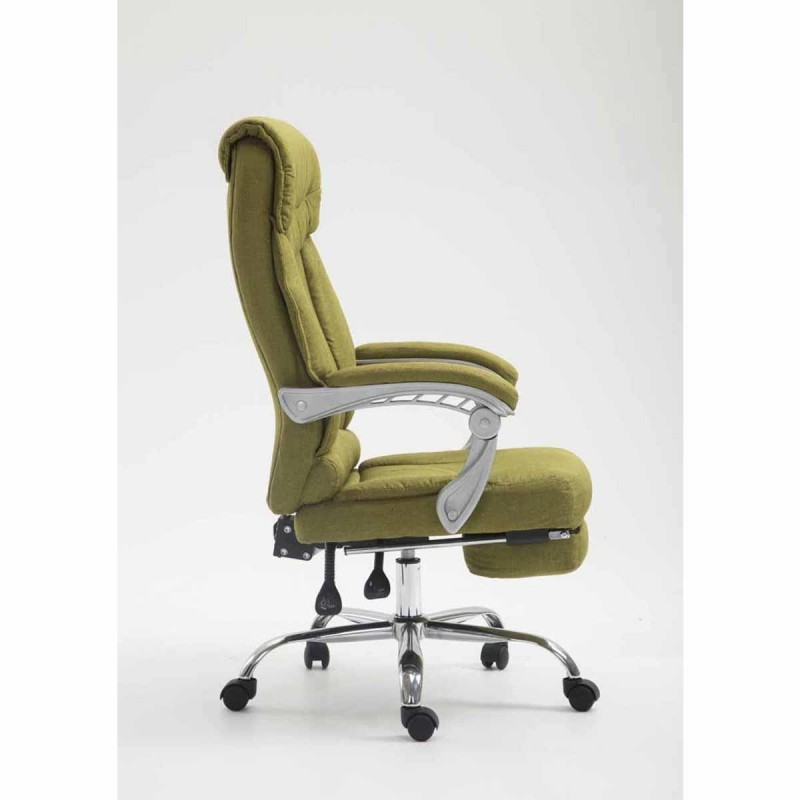 Sillón de Oficina OREGON TELA, Reposapiés Extensible, Gran Acolchado, en Negro