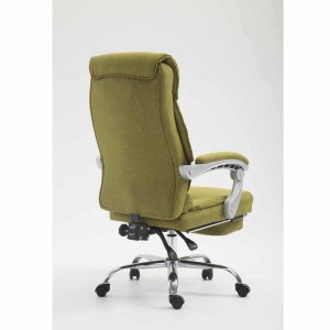 Sillón de Oficina OREGON TELA, Reposapiés Extensible, Gran Acolchado, en Negro