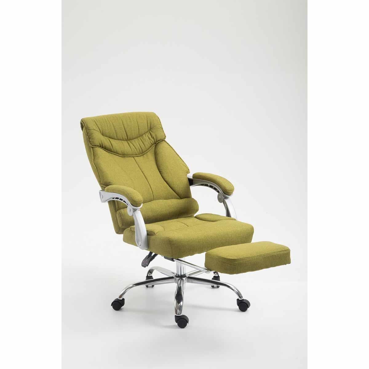 Sillón de Oficina OREGON TELA, Reposapiés Extensible, Gran Acolchado, en Negro
