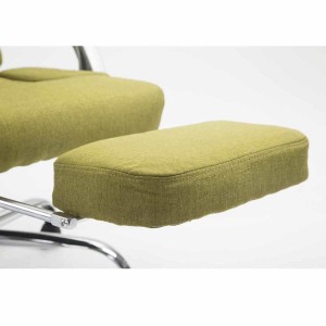 Sillón de Oficina OREGON TELA, Reposapiés Extensible, Gran Acolchado, en Negro