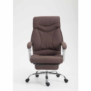 Sillón de Oficina OREGON TELA, Reposapiés Extensible, Gran Acolchado, en Negro