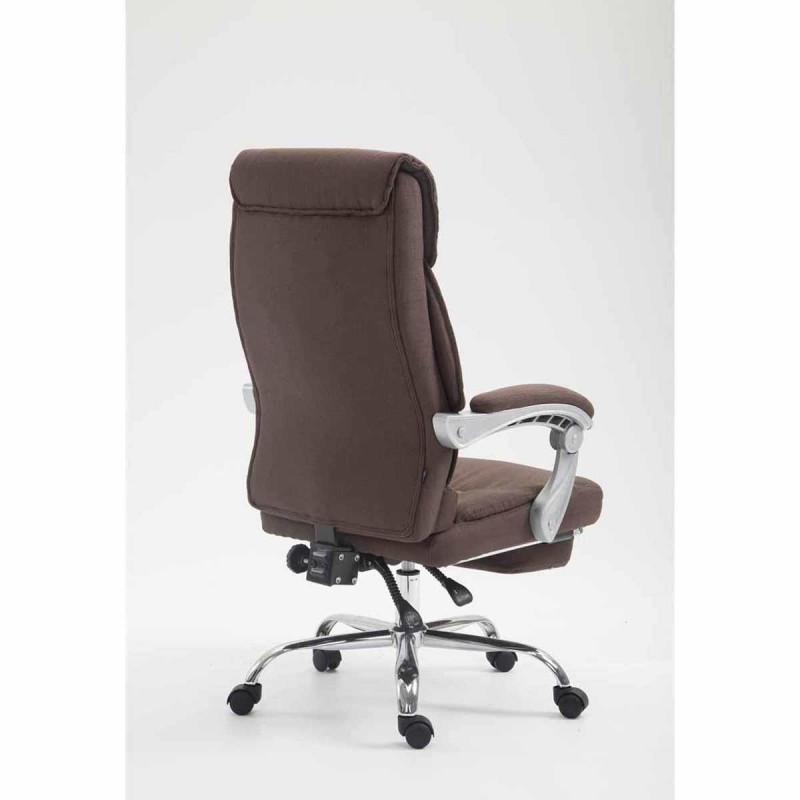 Sillón de Oficina OREGON TELA, Reposapiés Extensible, Gran Acolchado, en Negro