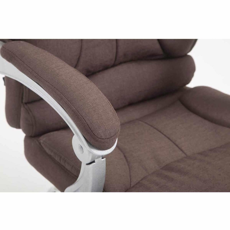 Sillón de Oficina OREGON TELA, Reposapiés Extensible, Gran Acolchado, en Negro