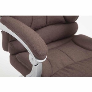 Sillón de Oficina OREGON TELA, Reposapiés Extensible, Gran Acolchado, en Negro