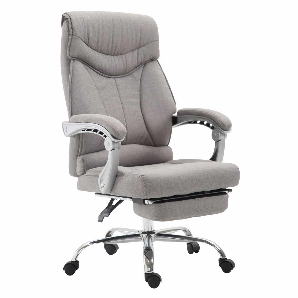 Sillón de Oficina OREGON TELA, Reposapiés Extensible, Gran Acolchado, en Negro