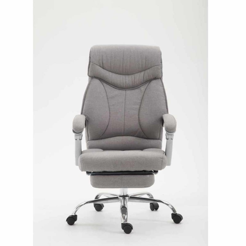 Sillón de Oficina OREGON TELA, Reposapiés Extensible, Gran Acolchado, en Negro