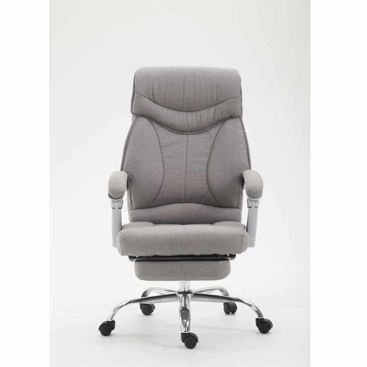 Sillón de Oficina OREGON TELA, Reposapiés Extensible, Gran Acolchado, en Negro