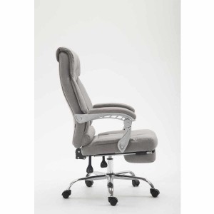 Sillón de Oficina OREGON TELA, Reposapiés Extensible, Gran Acolchado, en Negro