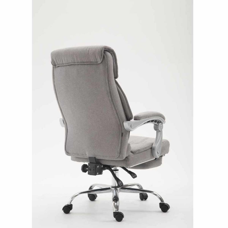 Sillón de Oficina OREGON TELA, Reposapiés Extensible, Gran Acolchado, en Negro