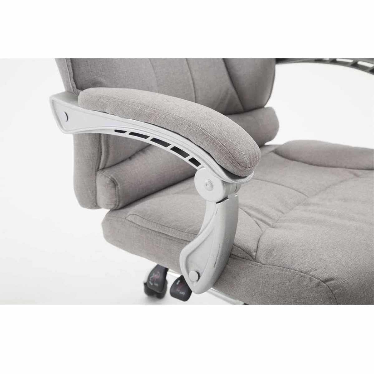 Sillón de Oficina OREGON TELA, Reposapiés Extensible, Gran Acolchado, en Negro