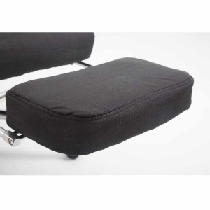Sillón de Oficina OREGON TELA, Reposapiés Extensible, Gran Acolchado, en Negro