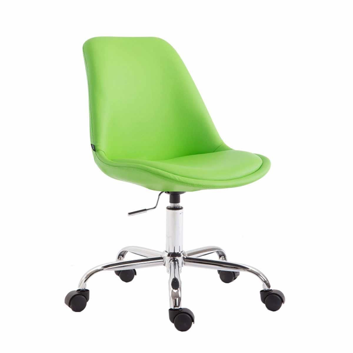 Silla de Oficina de Diseño TULUM, Base Metálica, En Piel color Negro