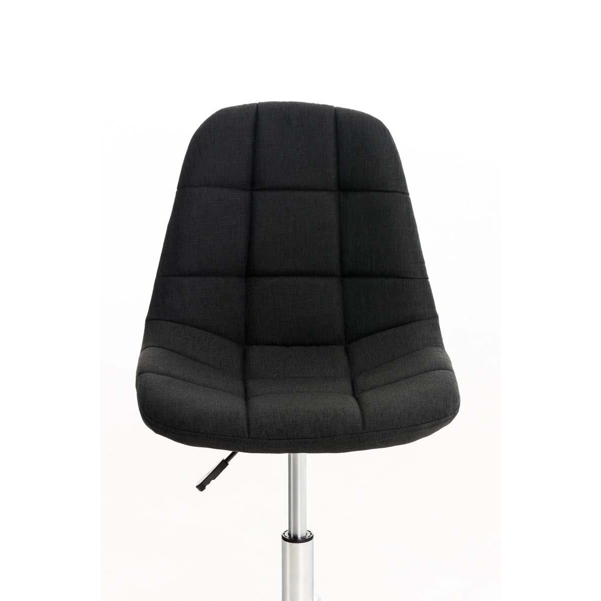 Silla de Oficina EMILY, Estructura Metálica, Diseño Exclusivo, en Tela Color Negro