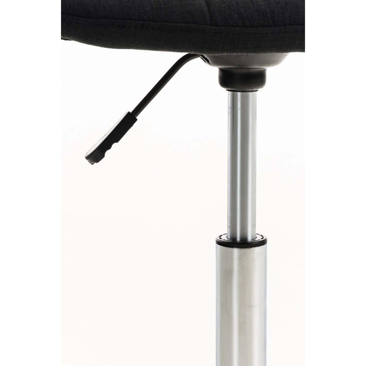 Silla de Oficina EMILY, Estructura Metálica, Diseño Exclusivo, en Tela Color Negro