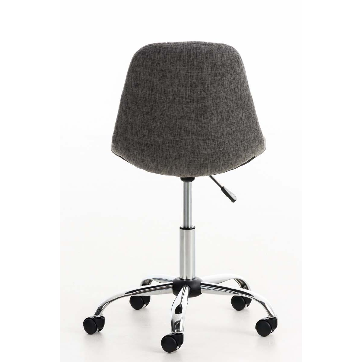 Silla de Oficina EMILY, Estructura Metálica, Diseño Exclusivo, en Tela Color Negro