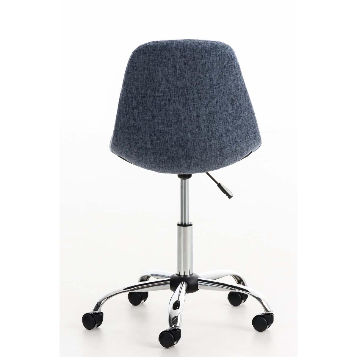 Silla de Oficina EMILY, Estructura Metálica, Diseño Exclusivo, en Tela Color Negro
