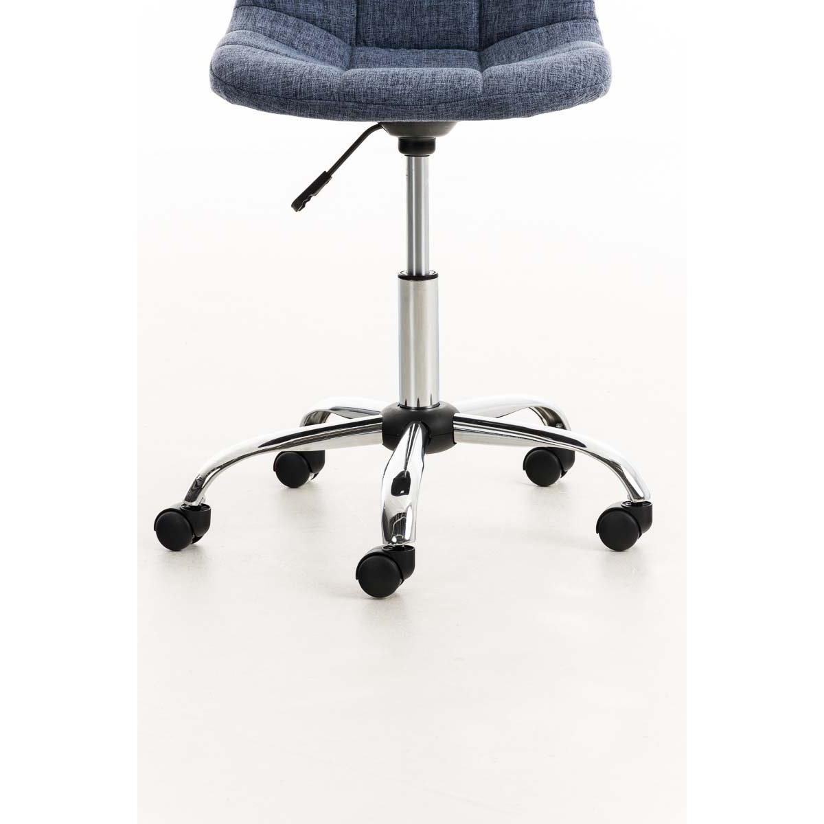 Silla de Oficina EMILY, Estructura Metálica, Diseño Exclusivo, en Tela Color Negro