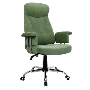 Silla de oficina KIRA, en terciopelo negro